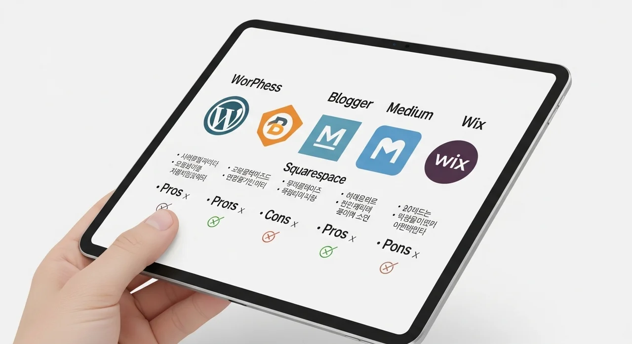 한눈에 보는 무료 블로그 플랫폼 주요 특징 비교