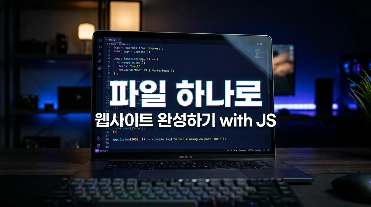 자바스크립트 한 파일로 웹사이트 만들기: 초보자도 가능한 초간단 가이드