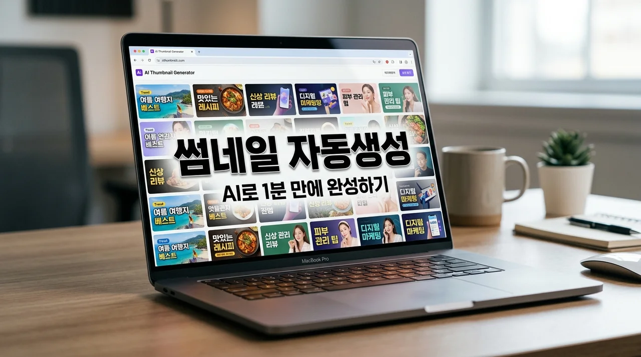 블로그 썸네일 자동 생성 방법 | AI 활용 클릭률 200% 높이기
