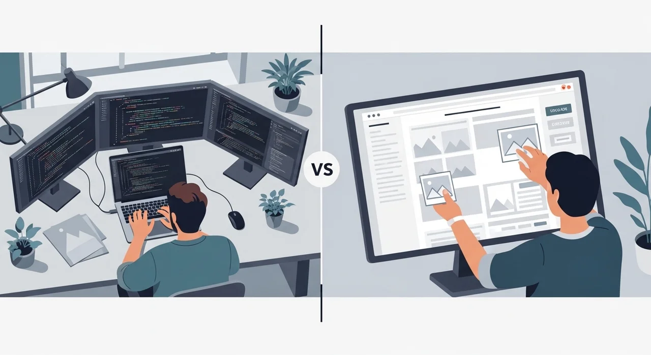 직접 코딩 vs CMS 사용 비교