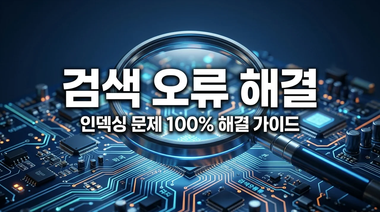인덱싱 안 될 때 해결 방법 5가지 | 윈도우 아웃룩 검색 오류 완벽 정리