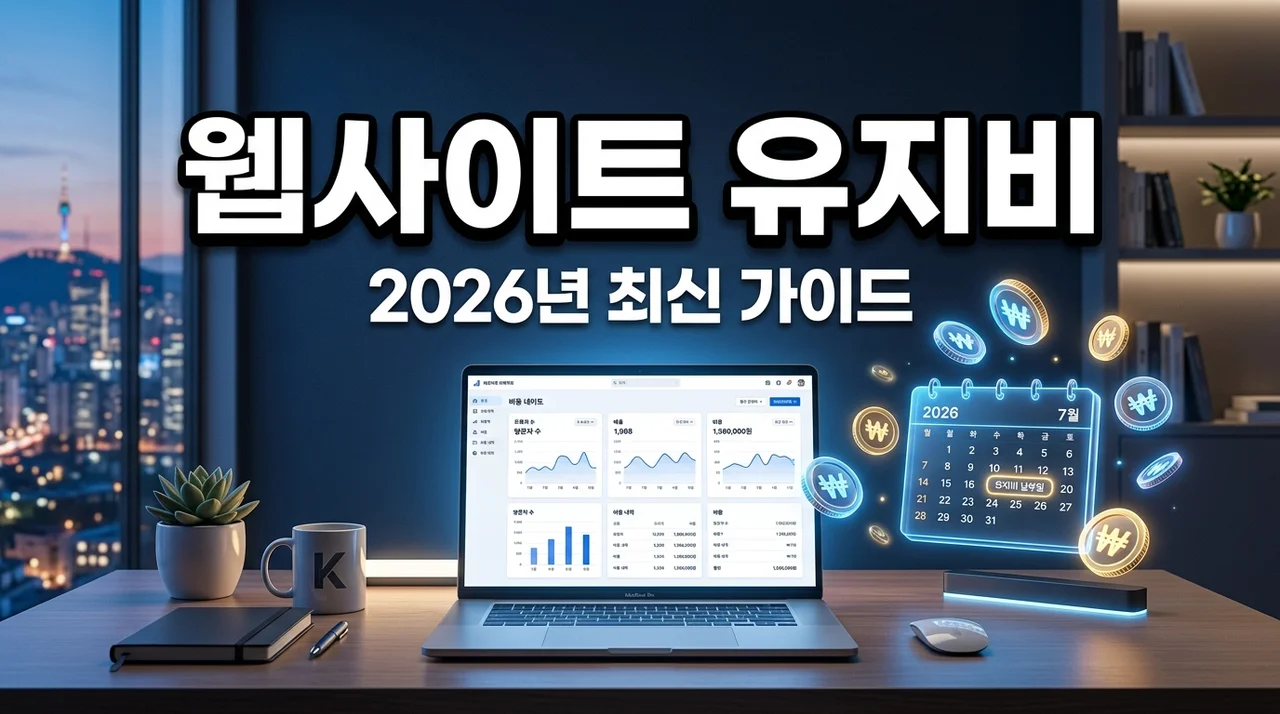 개인 웹사이트 유지비 얼마나 드나? 2026년 현실적인 비용 총정리