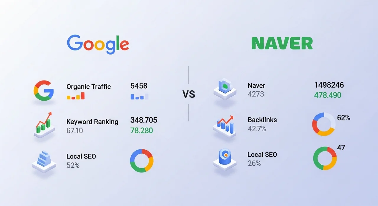 구글 vs 네이버, 플랫폼별 권장 밀도 차이