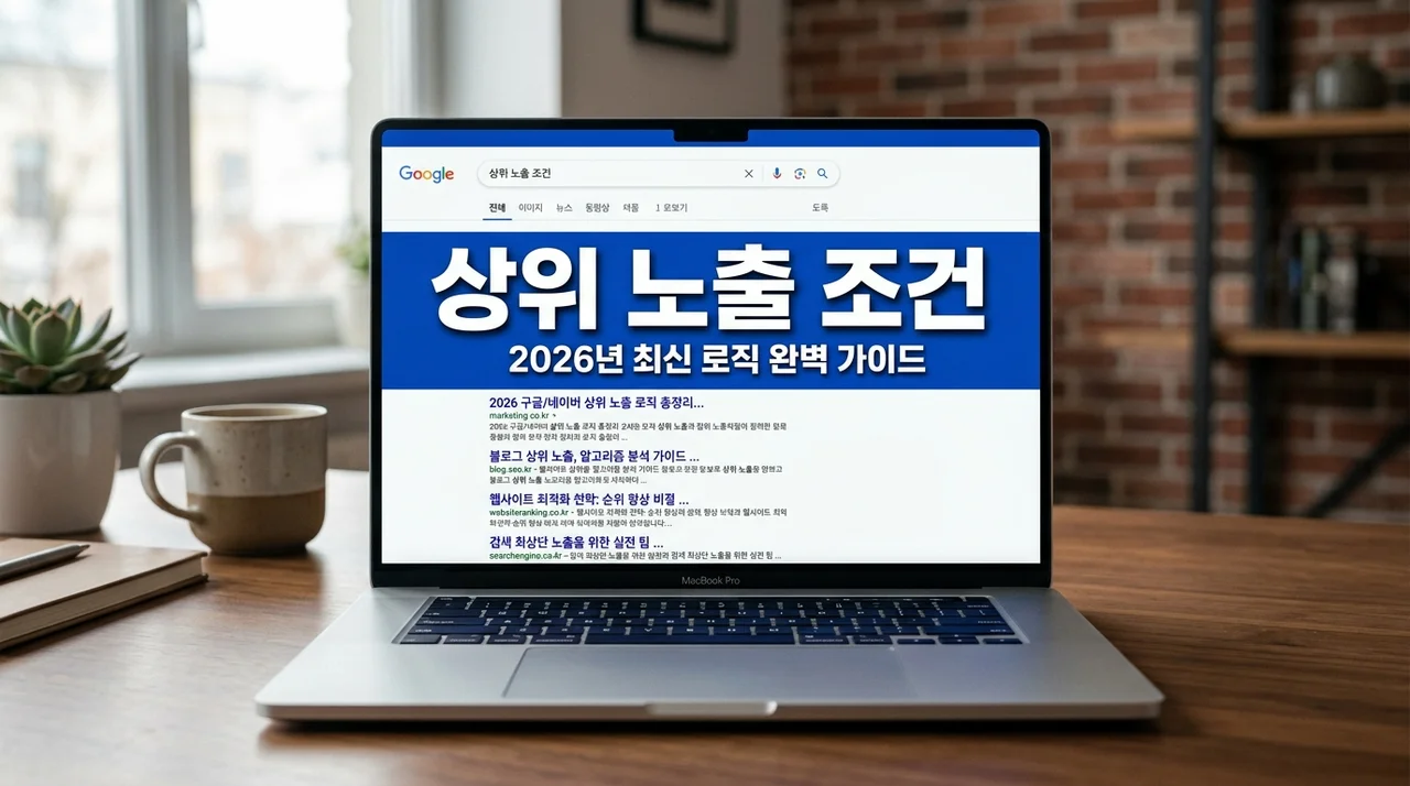 네이버 상위 노출 블로그 조건 5가지, 2026년 최신 로직 완벽 정리