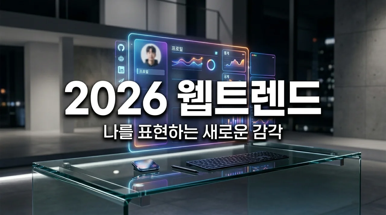 개인 웹사이트 디자인 트렌드 2026: 나를 돋보이게 할 5가지 혁신적 요소