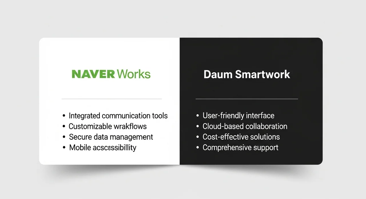 네이버 웍스 vs 다음 스마트워크 비교