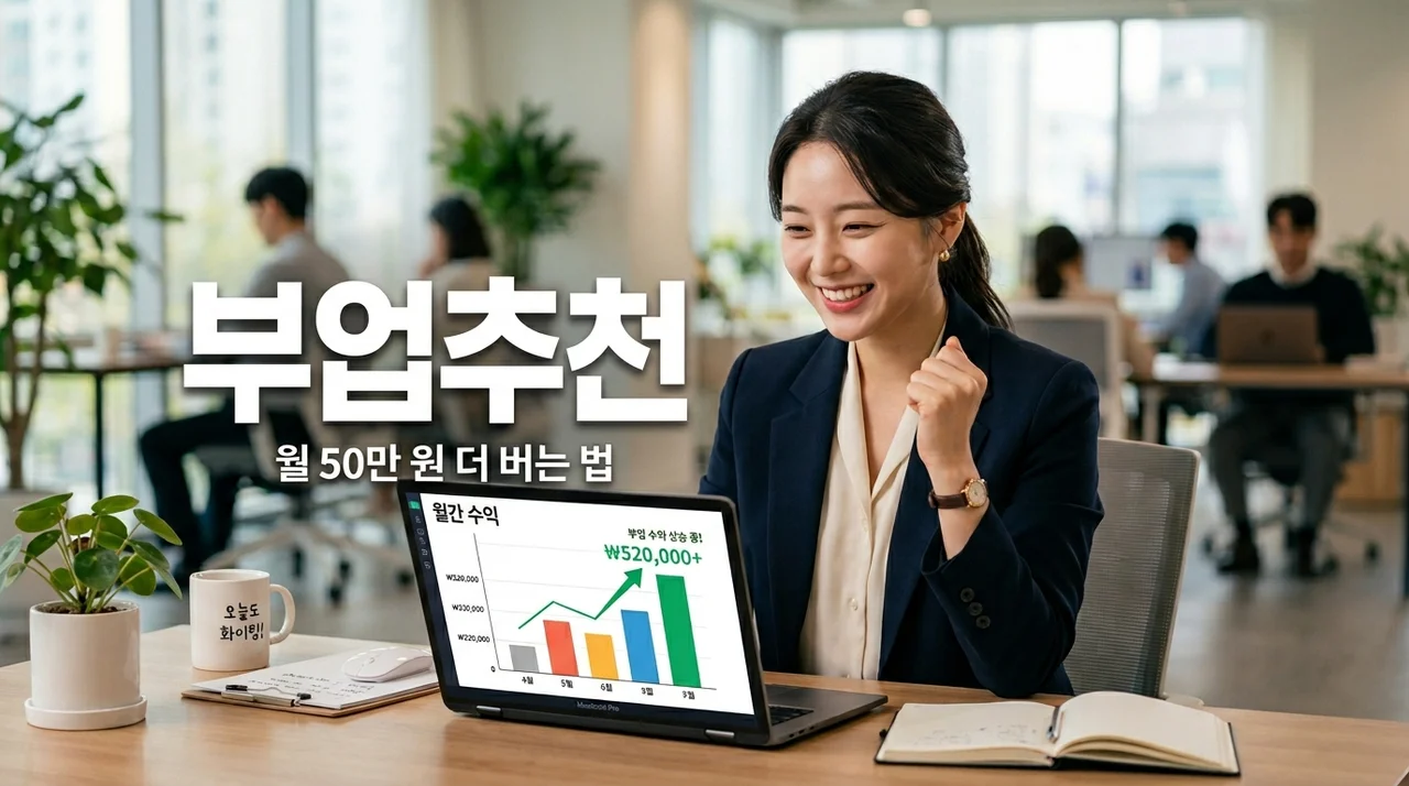 부업 추천 TOP 5, 직장인이 현실적으로 월 50만 원 더 버는 법
