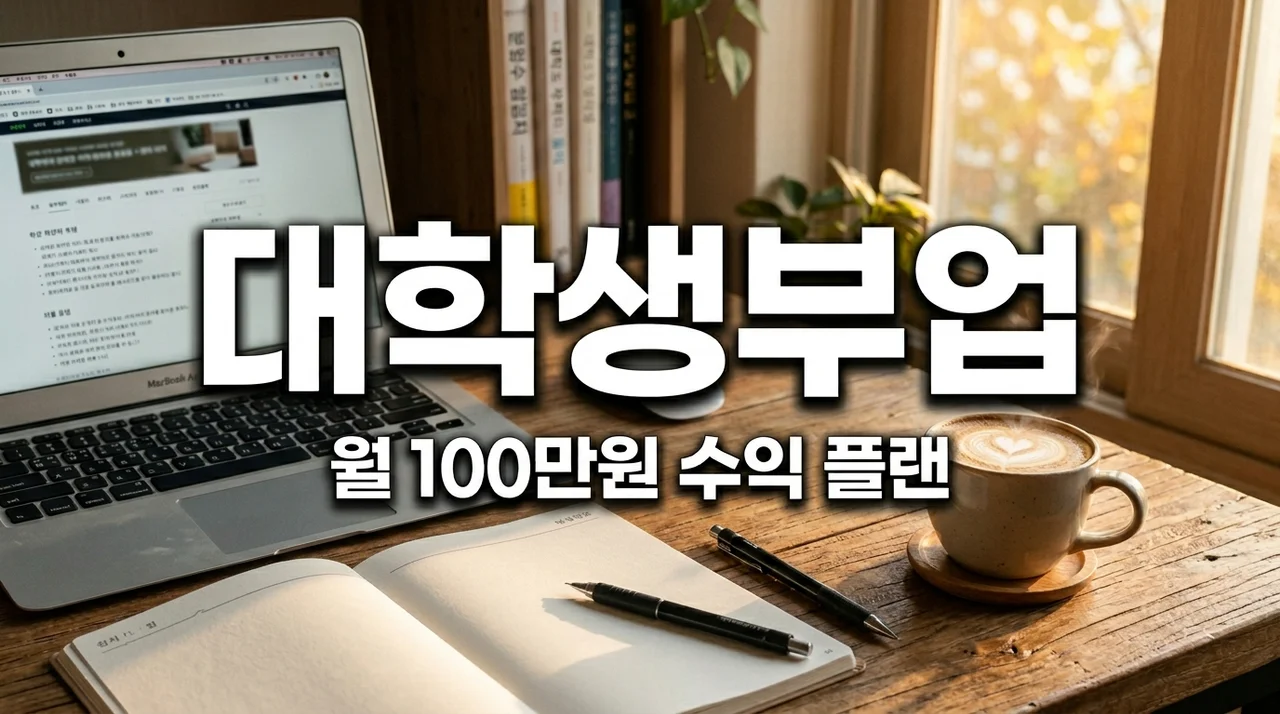 대학생부업 추천 BEST 5 | 학업 병행하며 월 100만원 버는 현실 꿀팁
