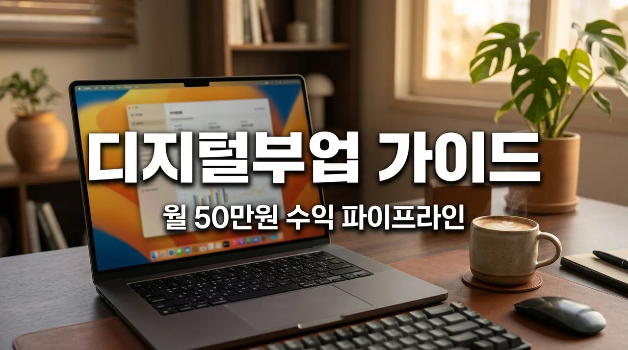디지털부업 추천 TOP 5 | 초보자도 월 50만원 버는 현실적인 방법