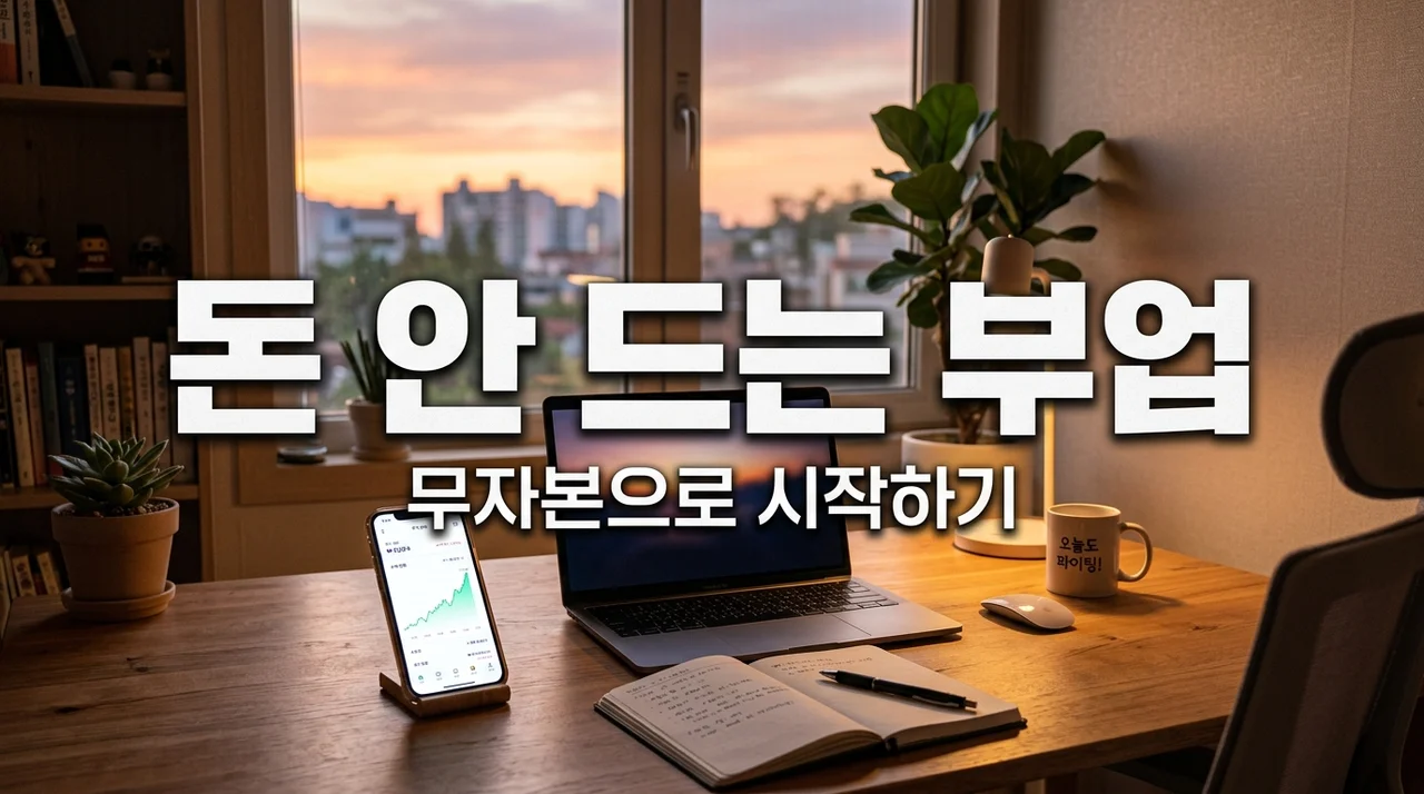 돈안드는부업 추천 TOP 5! 무자본으로 집에서 월 50만원 버는 법