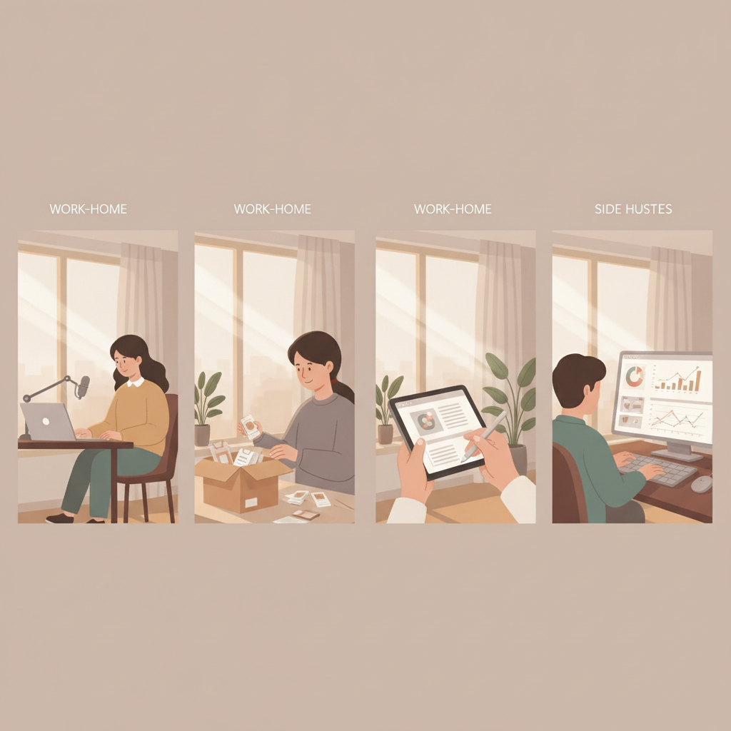 한눈에 비교하는 현실적인 재택 부업 종류 BEST 4