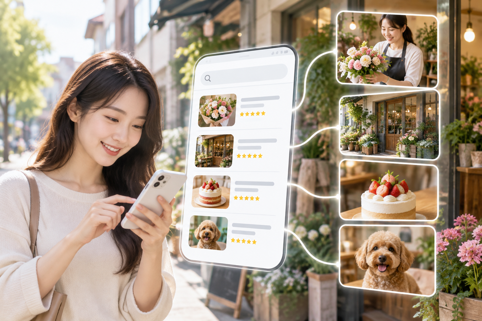 4. 고객의 검색어를 서비스 설명과 사진으로 연결해요